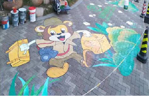 耿马夏季画地面彩绘会遇到的问题