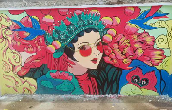 耿马墙体彩绘-网红墙