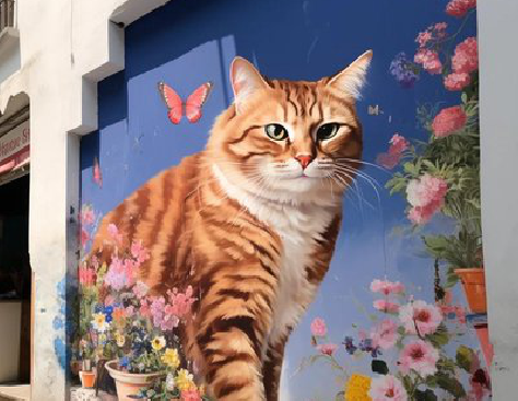 耿马自己绘制有个性的手绘墙